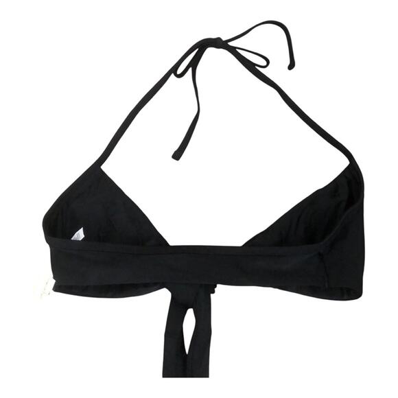 Aerie NWT Stylish Wrap Around Criss Cross Halter Bikini Top Black Size Small - Picture 8 of 15